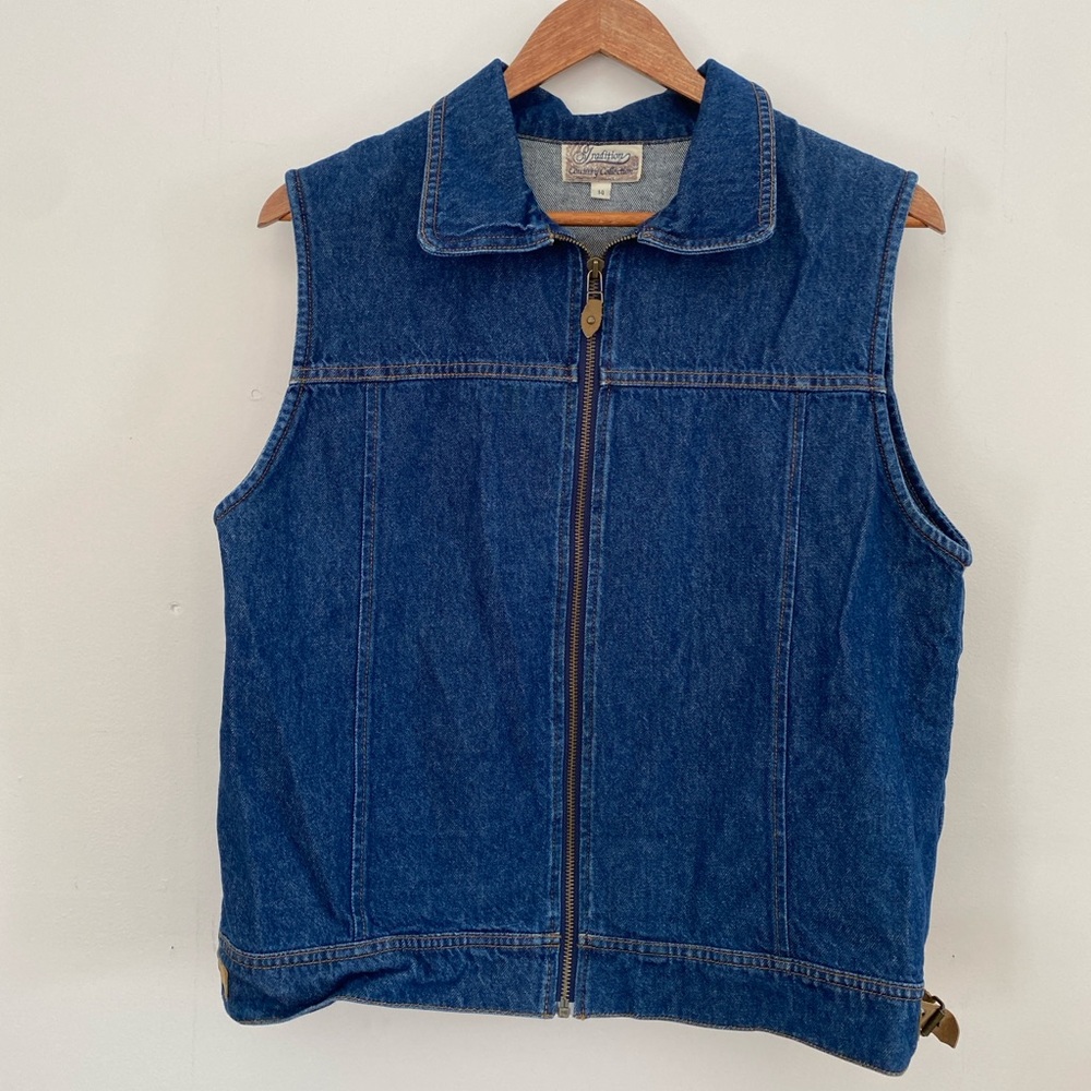 Vintage Blue Denim Sleeveless Vest